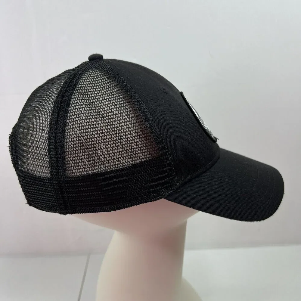 The‎ North Face Mens Hat Cap Trucker Patch Logo Black SnapBack Mesh Back OS